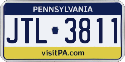 PA license plate JTL3811