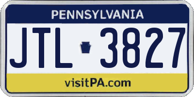 PA license plate JTL3827