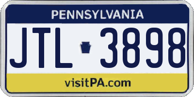 PA license plate JTL3898