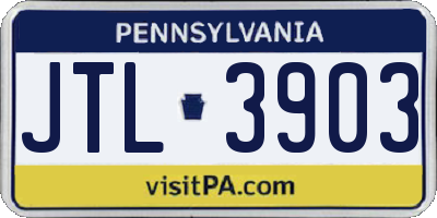 PA license plate JTL3903