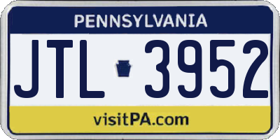 PA license plate JTL3952