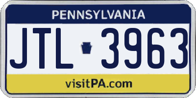 PA license plate JTL3963