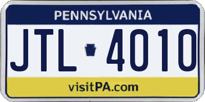 PA license plate JTL4010