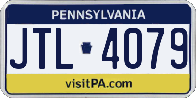 PA license plate JTL4079