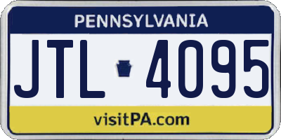 PA license plate JTL4095