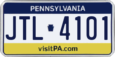 PA license plate JTL4101