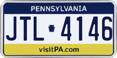 PA license plate JTL4146