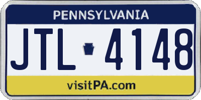 PA license plate JTL4148