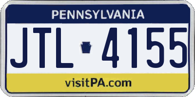 PA license plate JTL4155