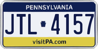 PA license plate JTL4157