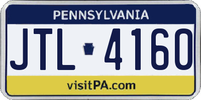 PA license plate JTL4160