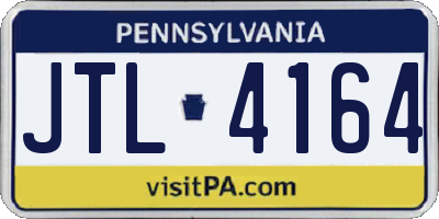 PA license plate JTL4164