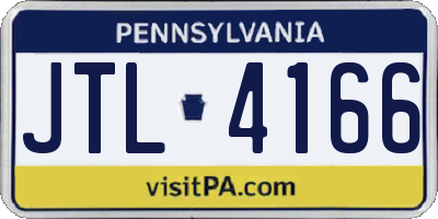 PA license plate JTL4166