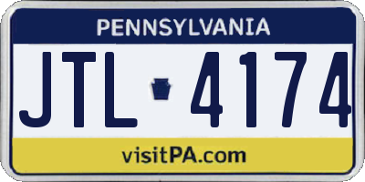 PA license plate JTL4174