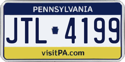 PA license plate JTL4199
