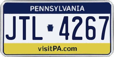 PA license plate JTL4267