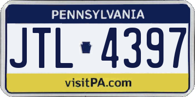 PA license plate JTL4397