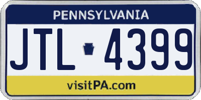 PA license plate JTL4399
