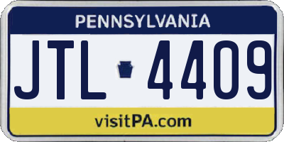 PA license plate JTL4409