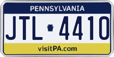PA license plate JTL4410