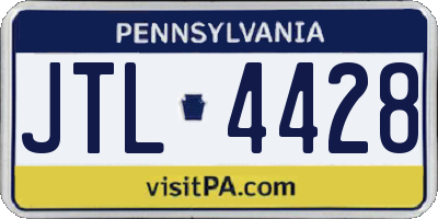 PA license plate JTL4428