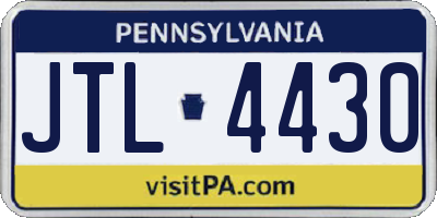 PA license plate JTL4430