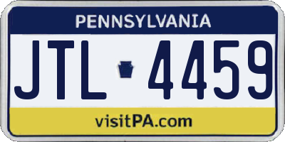 PA license plate JTL4459