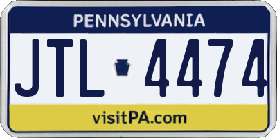 PA license plate JTL4474