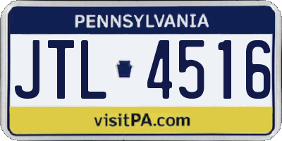 PA license plate JTL4516