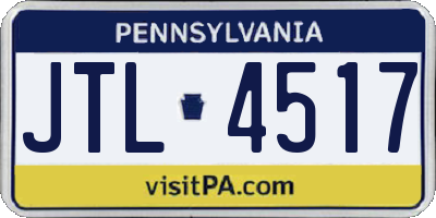 PA license plate JTL4517