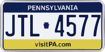PA license plate JTL4577