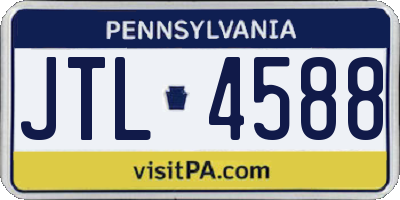 PA license plate JTL4588