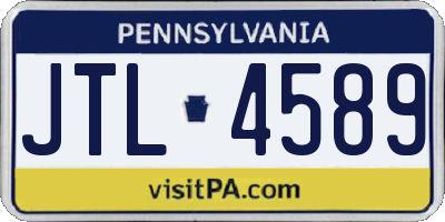 PA license plate JTL4589