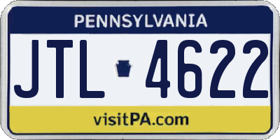PA license plate JTL4622