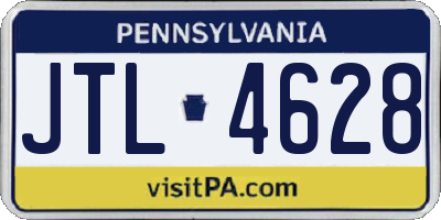 PA license plate JTL4628