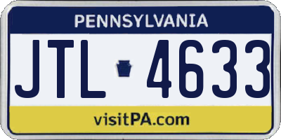 PA license plate JTL4633