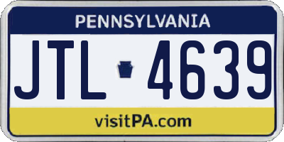 PA license plate JTL4639