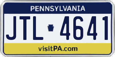 PA license plate JTL4641