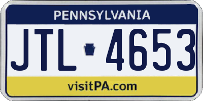 PA license plate JTL4653