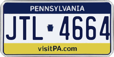 PA license plate JTL4664
