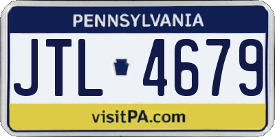 PA license plate JTL4679