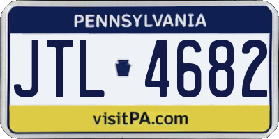 PA license plate JTL4682