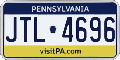 PA license plate JTL4696