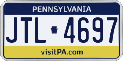 PA license plate JTL4697