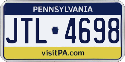PA license plate JTL4698