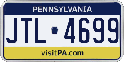 PA license plate JTL4699