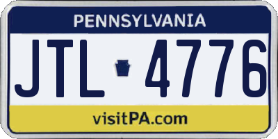 PA license plate JTL4776
