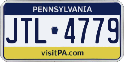 PA license plate JTL4779