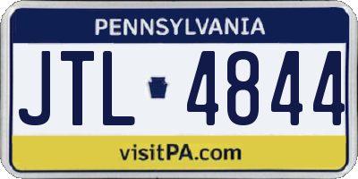 PA license plate JTL4844