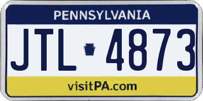 PA license plate JTL4873